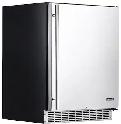 Front. NewAir - Newair 24" Built-in Outdoor Fridge - Stainless Steel.