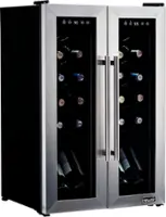 NewAir - Refurbished Wine Cooler Refrigerator w/ Dual Temperature Zones - Black - Front_Zoom