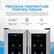 The image features a wine refrigerator with a digital panel that allows you to adjust the temperature from 41 to 64 degrees Fahrenheit. The refrigerator has LED lighting that illuminates the wine labels, making it easy to read and select the desired wine. The refrigerator has a dual temperature zone, which means you can store different types of wines at different temperatures. The refrigerator also has a digital panel that displays the temperature and other relevant information.