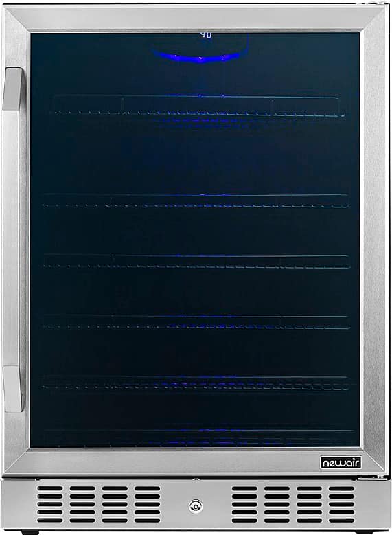 NewAir Refurbished 24” Builtin Beverage Fridge w/ TriplePane Glass