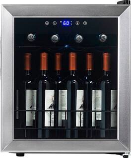 NewAir - Refurbished Freestanding Wine Fridge w/ Digital Thermostat - Stainless Steel