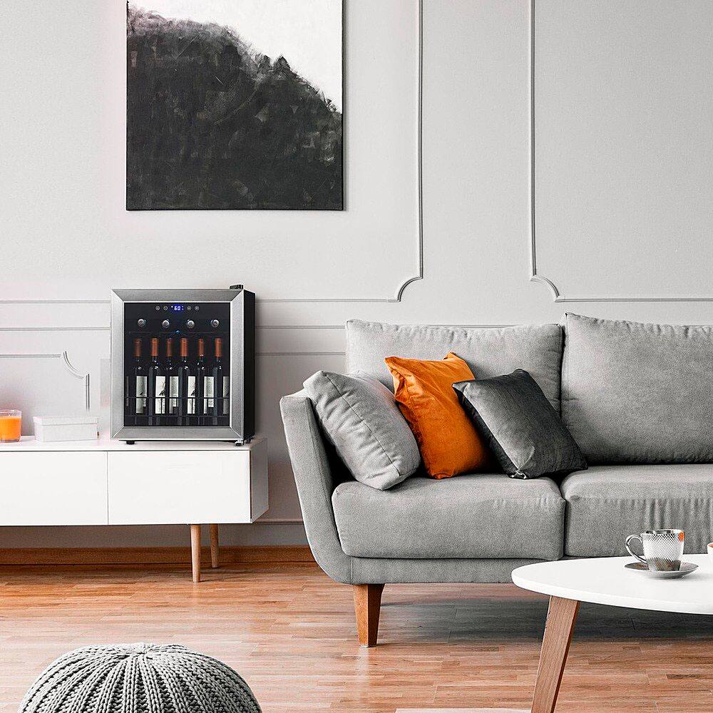 Alt View 11. NewAir - Newair Freestanding Wine Fridge w/ Digital Thermostat - Stainless Steel.