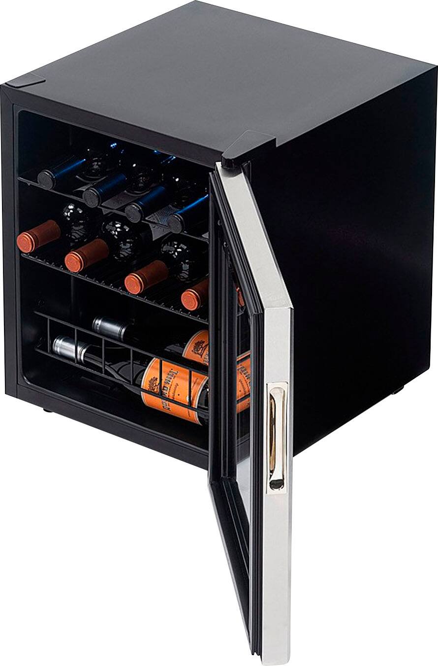 Left. NewAir - Newair Freestanding Wine Fridge w/ Digital Thermostat - Stainless Steel.