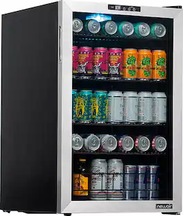 NewAir - Refurbished Freestanding Beverage Fridge w/ SplitShelf - Stainless Steel