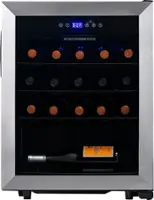 NewAir - Refurbished Freestanding Wine Fridge w/ Digital Thermostat - Stainless Steel - Front_Zoom