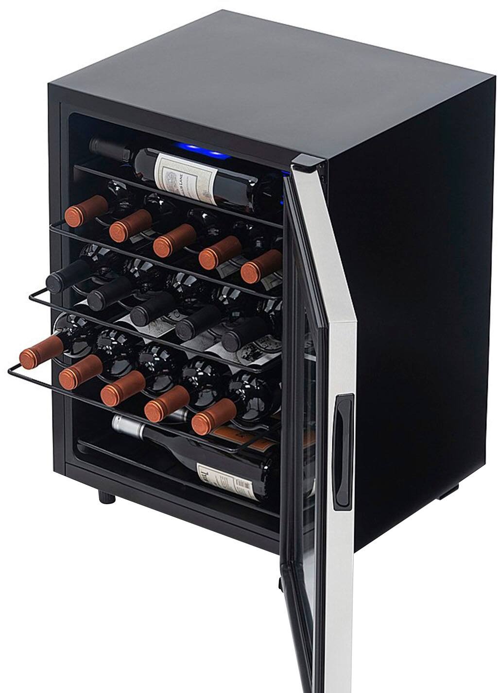 Alt View 11. NewAir - Newair Freestanding Wine Fridge w/ Digital Thermostat - Stainless Steel.