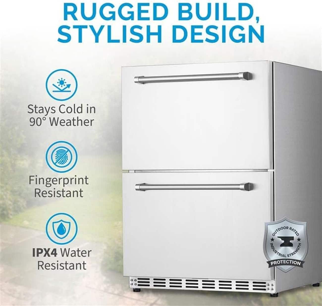 NewAir - Refurbished Dual Drawer Commercial Fridge - Stainless Steel