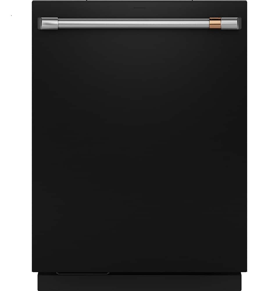 Front. Café - Top Control Smart Built-In Stainless Steel Tub Dishwasher with 3rd Rack, LED Lighting and 39 dBA - Matte Black.