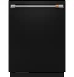 Café - 24" Top Control Smart Built-In Stainless Steel Tub Dishwasher with 3rd Rack, LED Lighting and 39 dBA - Matte Black - Front_Zoom