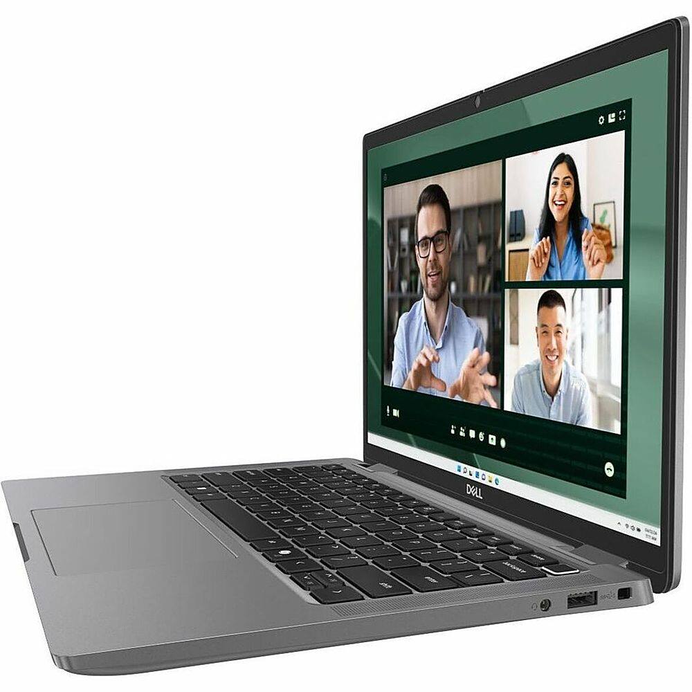 The image shows a laptop screen displaying three different people talking. The laptop is open and turned on, with the screen taking up the entire frame. The people in the image are engaged in conversation, and their expressions and body language suggest that they are enjoying the interaction. The laptop is likely being used for a video call or a presentation, as the individuals are all visible and clearly audible.