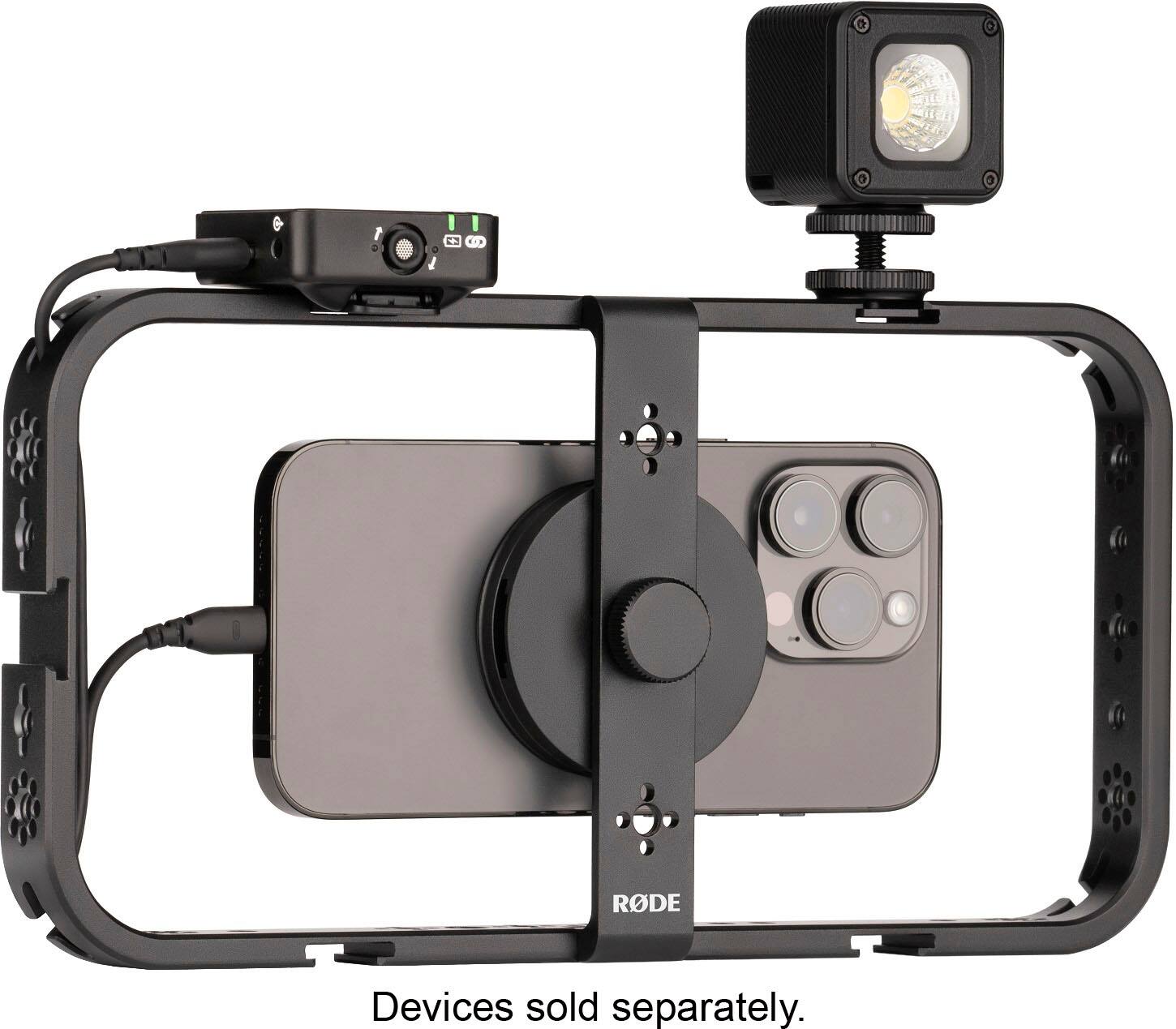 Alt View 19. RØDE - PhoneCage Magnetic Filmmaking Cage for Most Cell Phones - Black.