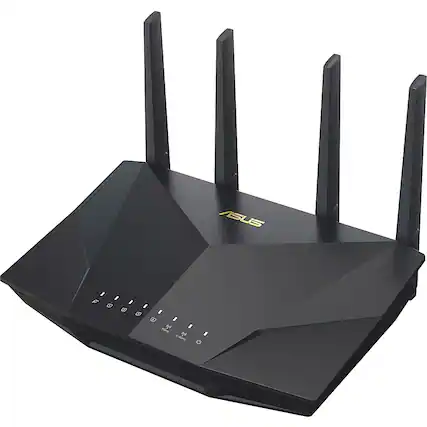 Front. ASUS - 675 MB/s Whole Home Wi-Fi System - Black.