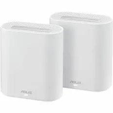 Front. ASUS - ExpertWiFi Wireless-AX 972.50 MB/s Whole Home Wi-Fi System (2-pack) - White.