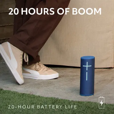 Ultimate Ears - MEGABOOM 4 Portable Wireless Bluetooth Speaker with Waterproof, Dustproof and Floatable design - Cobalt Blue