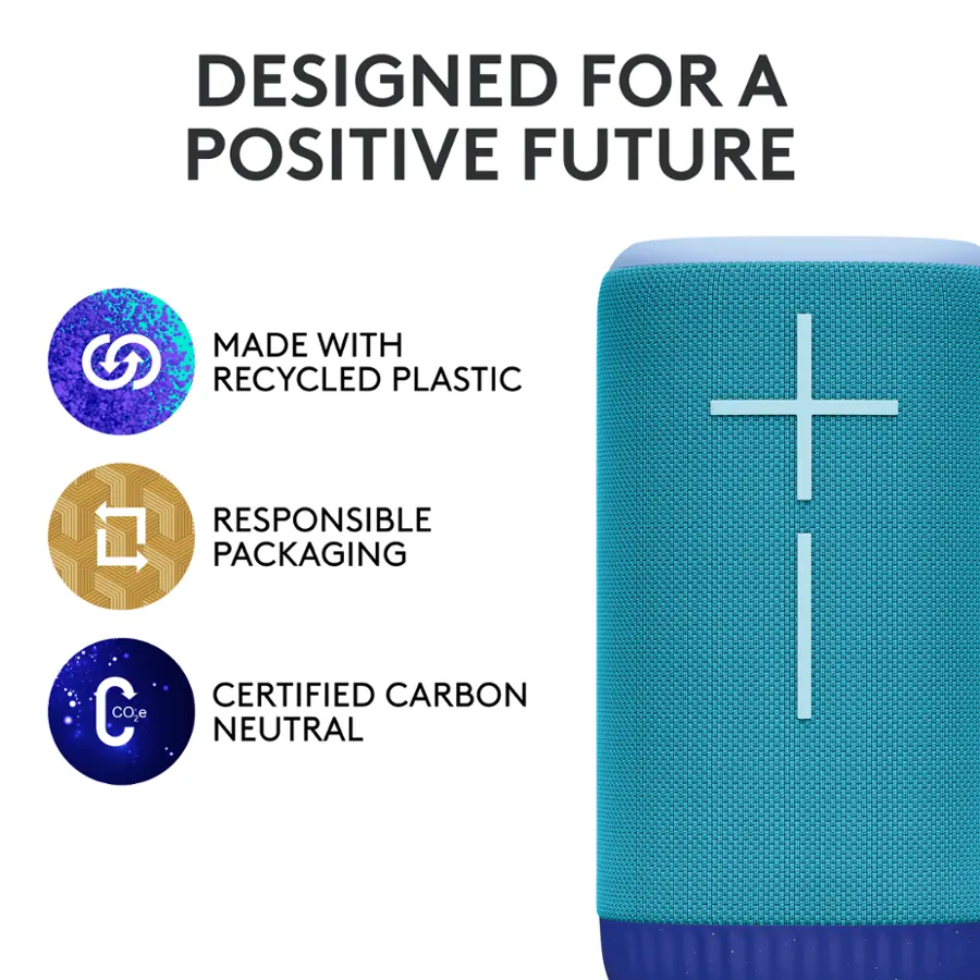 Designed for a Positive Future. Made with Recycled Plastic. Responsible Packaging. Carbon Neutral.