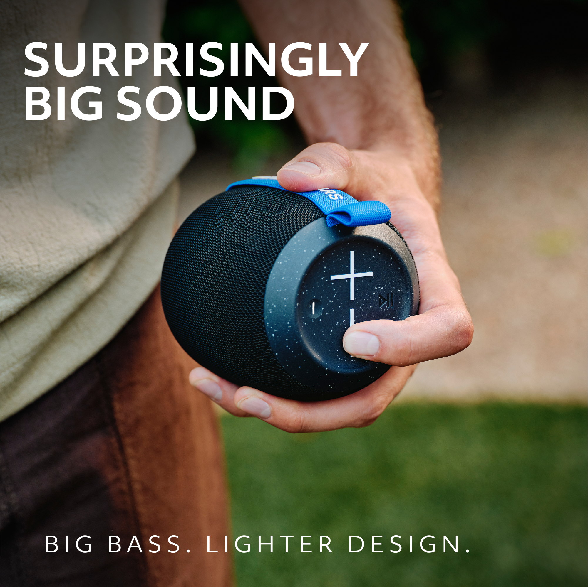Surprisingly Big Sound. RS+ Big Bass. Lighter Design.