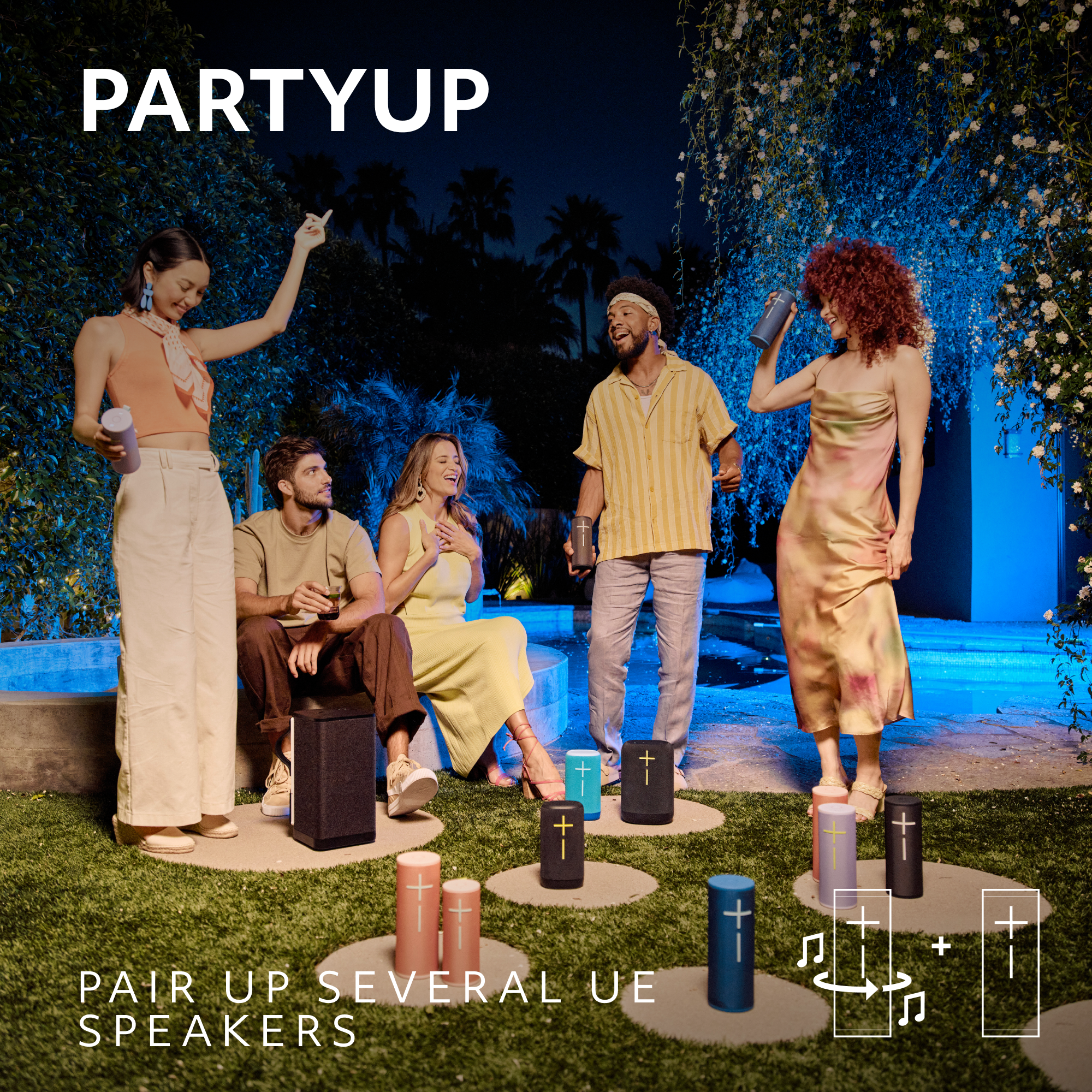 PARTYUP + + + PAIR UP SEVERAL UE SPEAKERS + + +