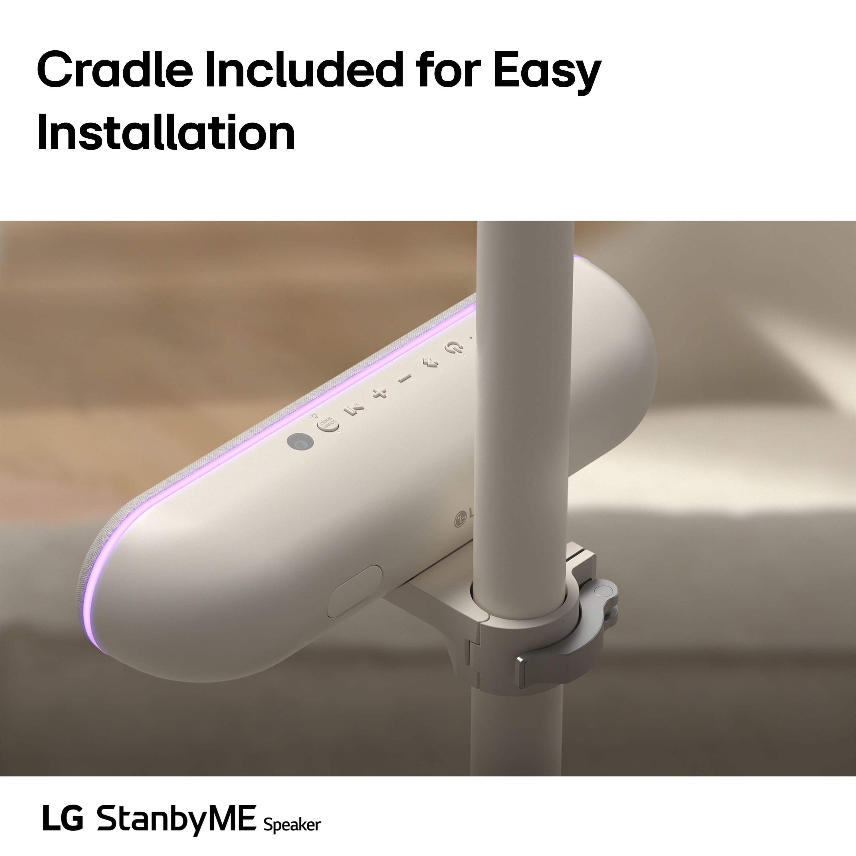 Cradle Included for Easy Installation LG StanbyME Speaker
