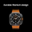 Durable titanium design.
