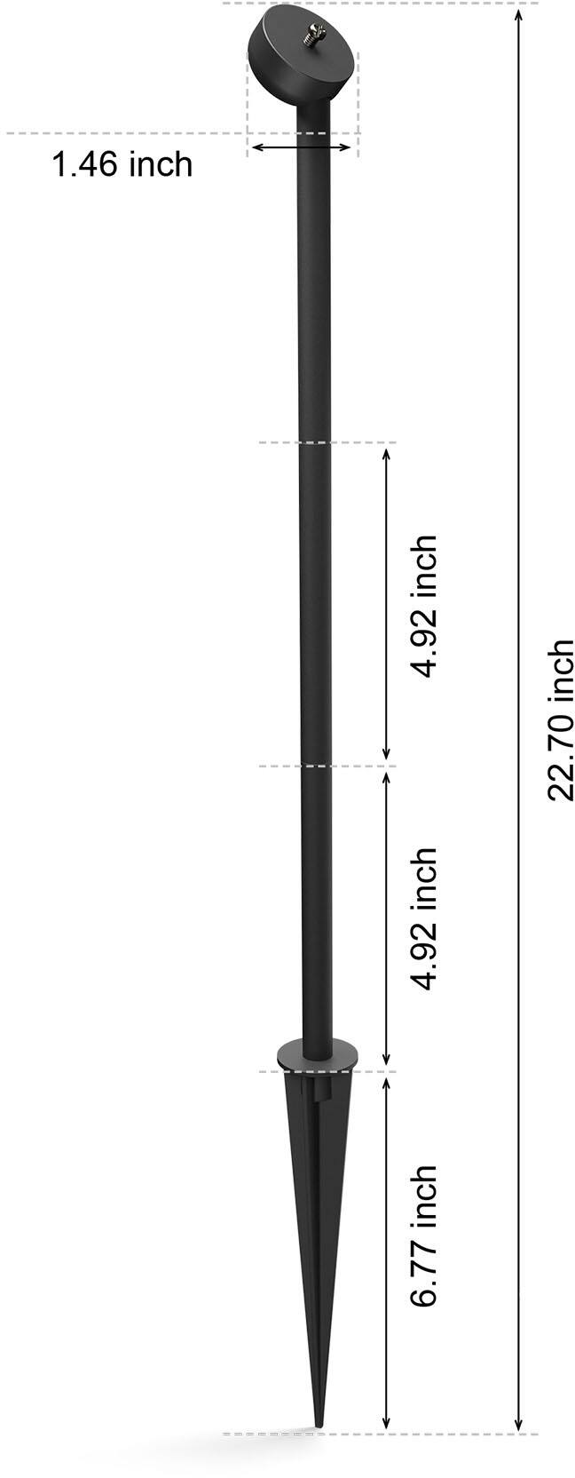 The image shows a ruler measuring the length of an object, which is 1.46 inches long. The ruler also measures the height of the object, which is 4.92 inches tall.