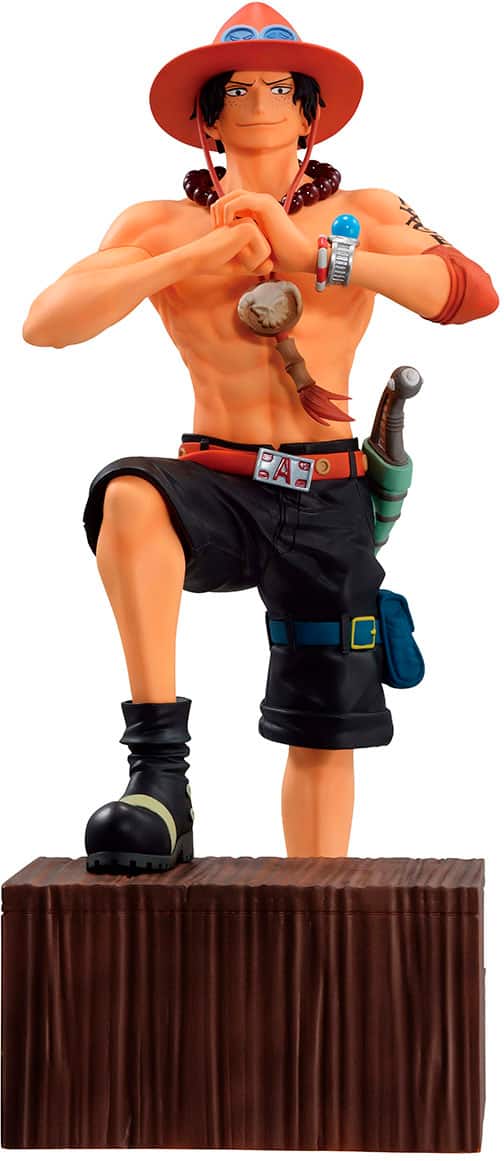 Front. Bandai - One Piece Portgas D. Ace (Whitebeard Pirates) Masterlise Ichibansho Figure.