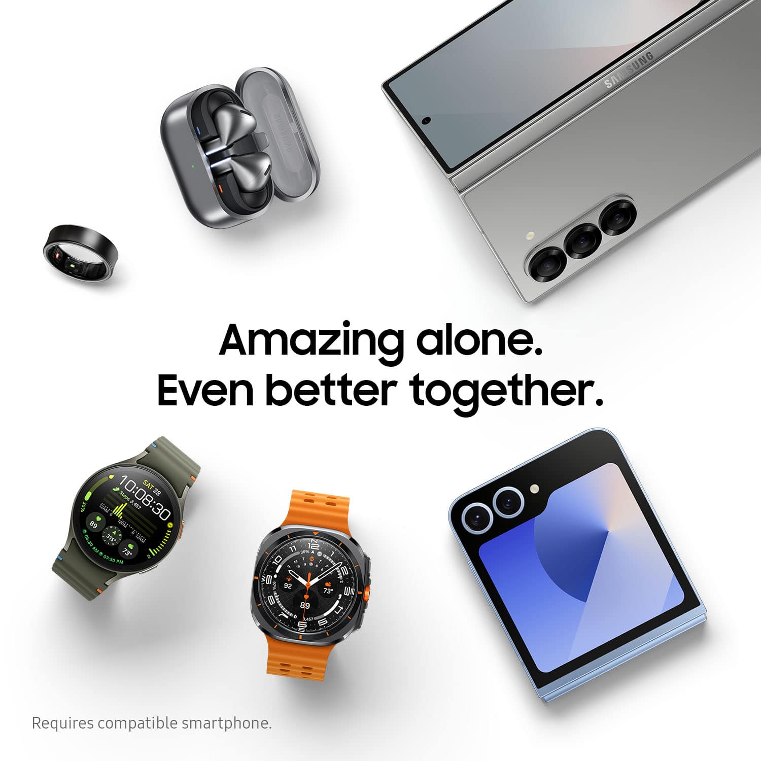 Amazing alone. Even better together. Requires compatible smartphone.
