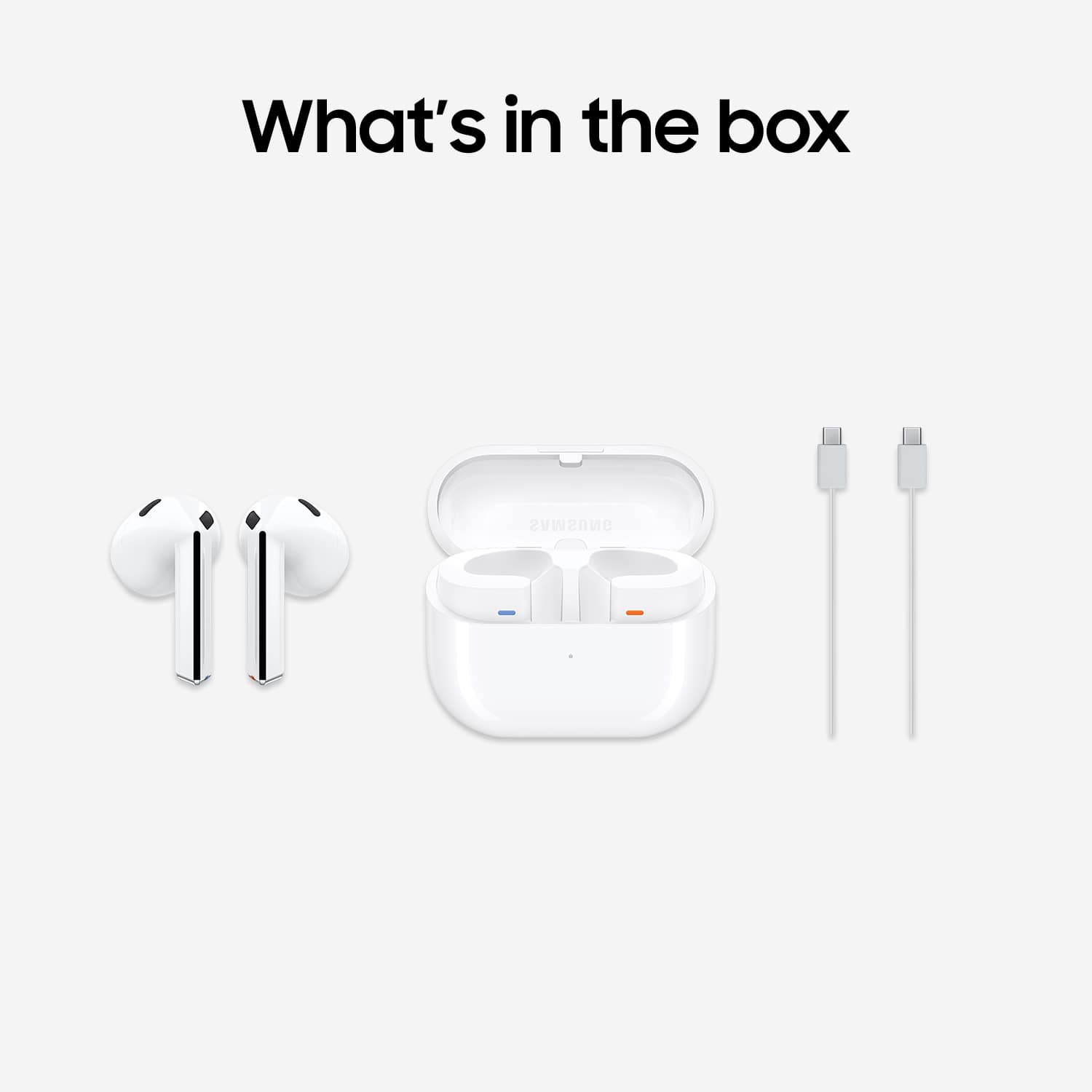 What's in the box: Earphones and a charger.
