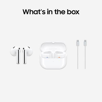 Samsung Galaxy Buds3 Wireless Earbud Headphones White SM Samsung Galaxy Buds3 Wireless Earbud Headphones White SM