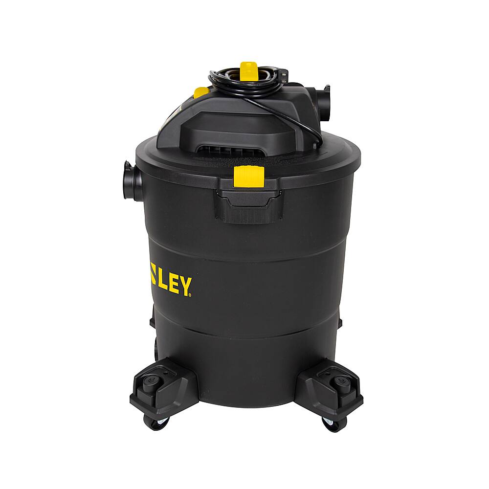 Left. Stanley - STANLEY 14 Gallon 6HP Pro Poly Series Wet/Dry Vacuum - Black.