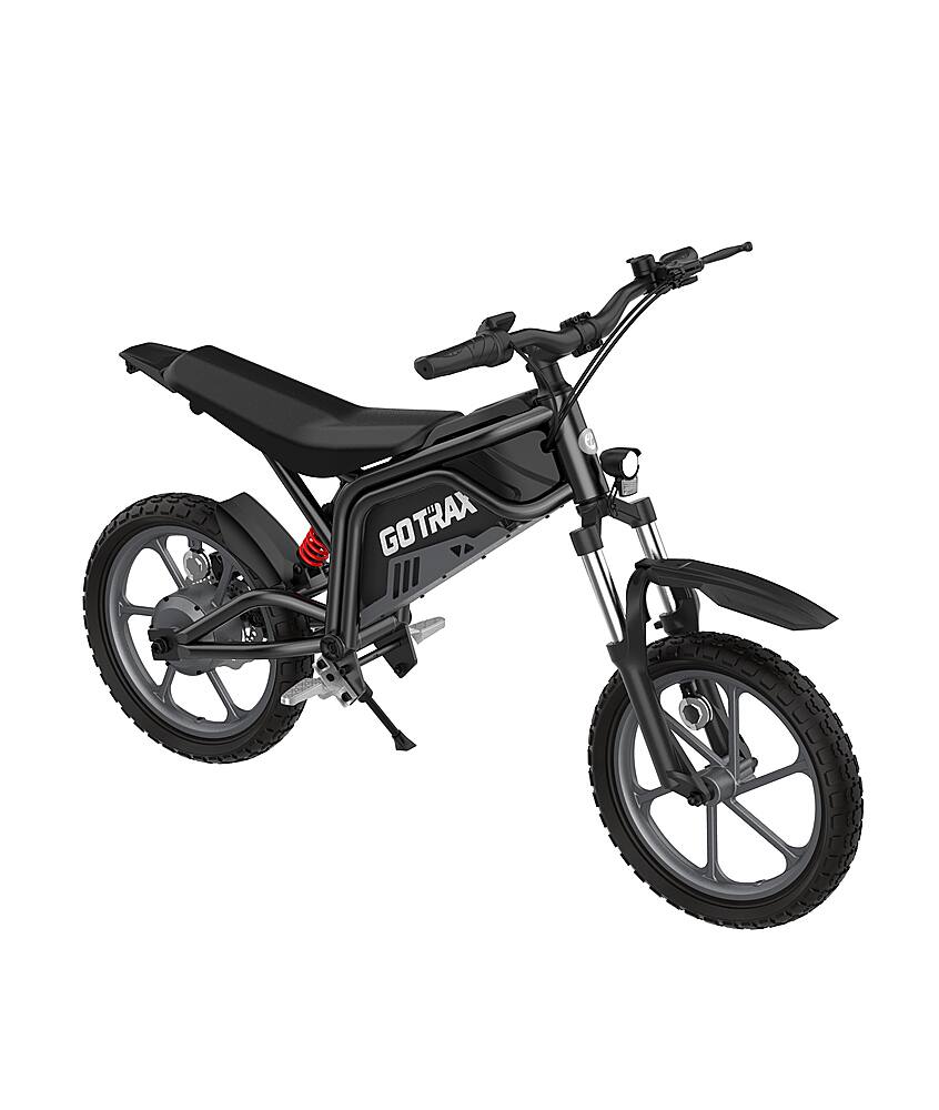 Alt View 9. GoTrax - Fitz 16" Electric Dirt Bike w/15mi Max Range & 15.5 mph Max Speed - Black.