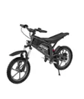 Front. GoTrax - Fitz 16" Electric Dirt Bike w/15mi Max Range & 15.5 mph Max Speed - Black.