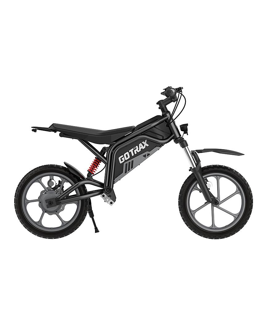 Alt View 11. GoTrax - Fitz 16" Electric Dirt Bike w/15mi Max Range & 15.5 mph Max Speed - Black.