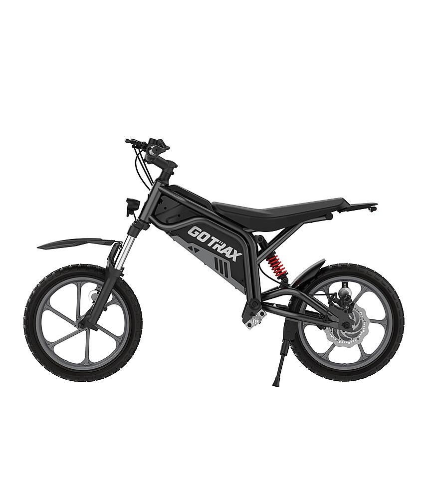 Alt View 10. GoTrax - Fitz 16" Electric Dirt Bike w/15mi Max Range & 15.5 mph Max Speed - Black.