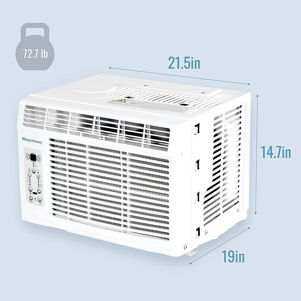 Alt View 11. Keystone - 12,000/11,600 BTU 230V Window/Wall Air Conditioner with 11,000 BTU Supplemental Heat Capability - White.