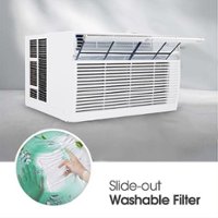 LG - 18,000 BTU 230V Window Air Conditioner - White - Front_Zoom