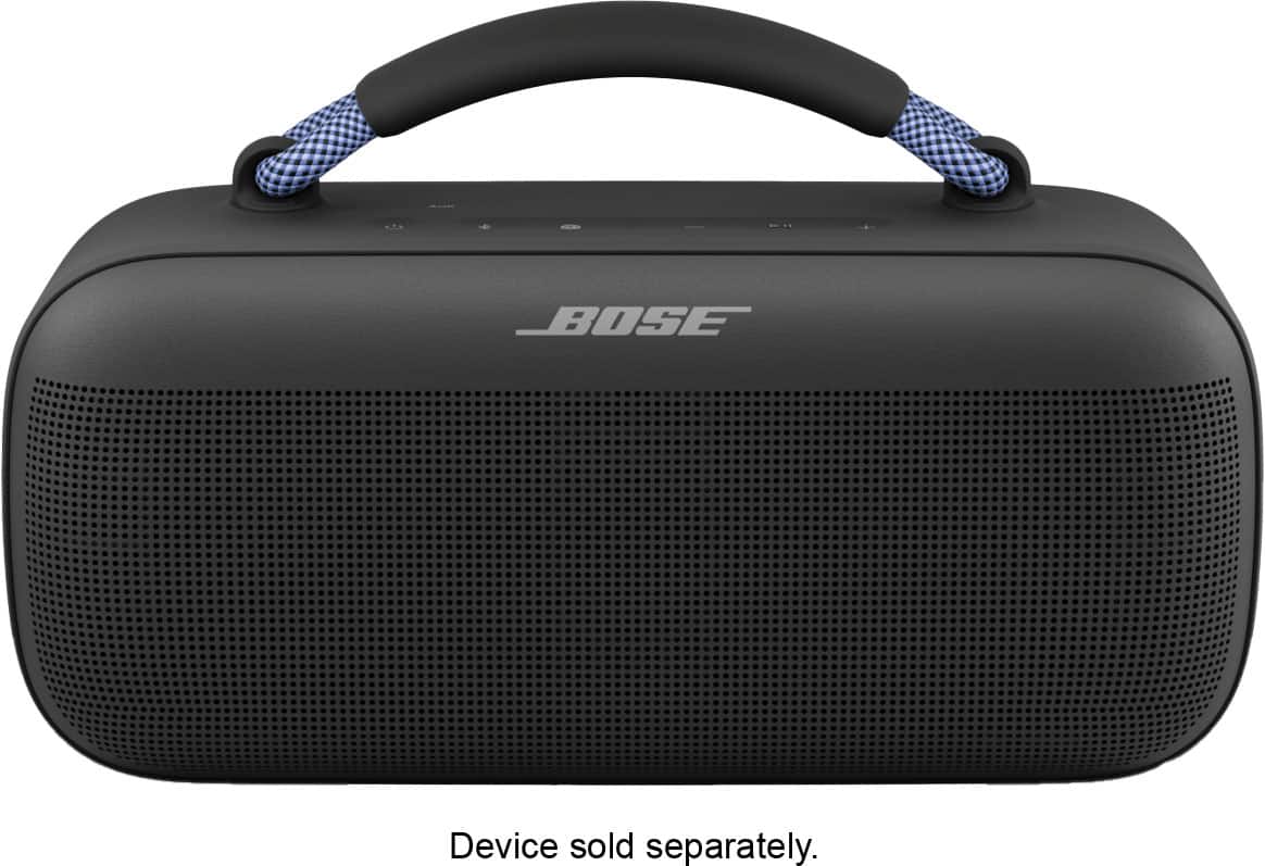 BOSE and a black speaker.