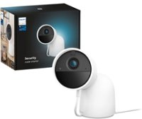 Philips Hue Wired Security Camera with Desktop Stand - White - Front_Zoom