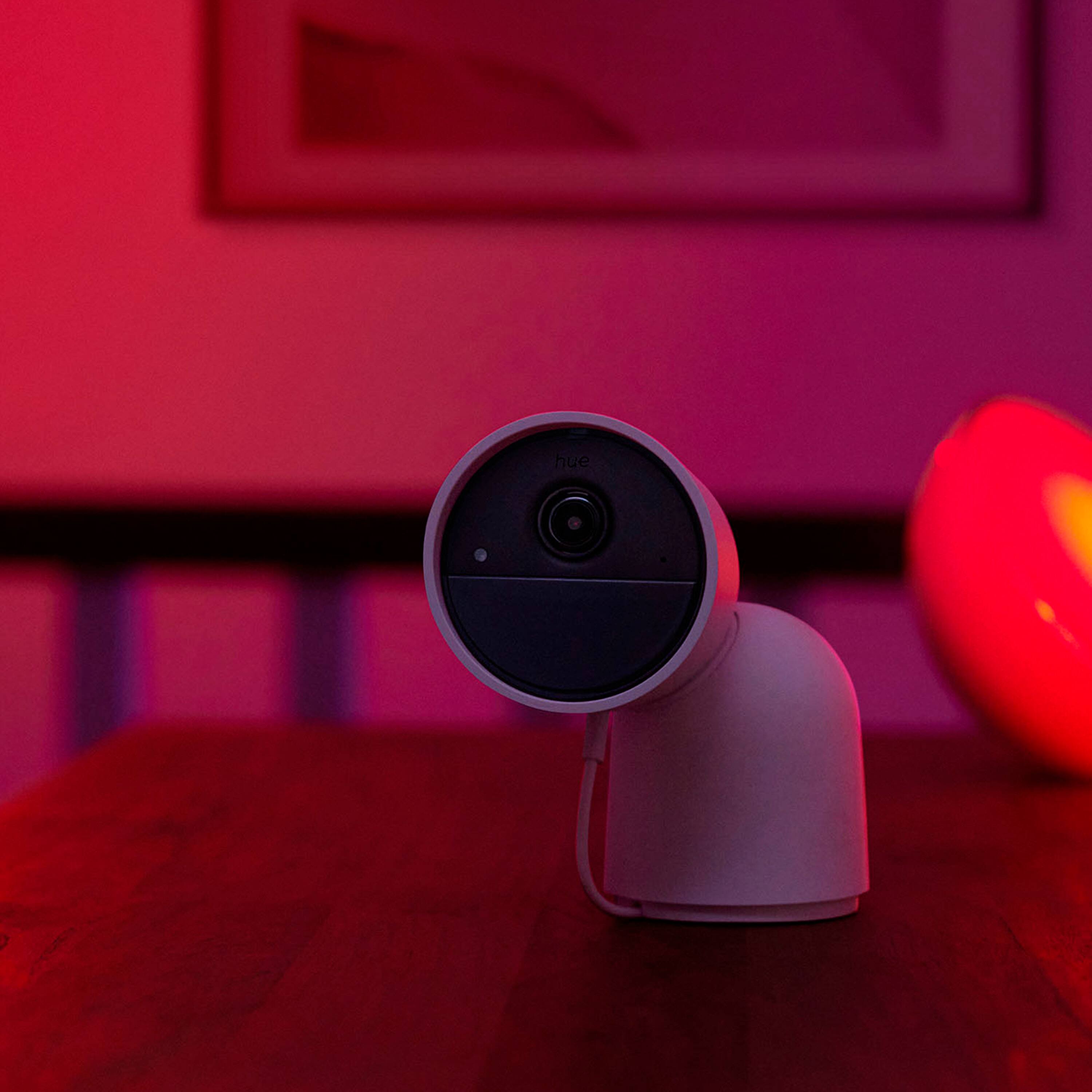 Alt View 11. Philips - Philips Hue Wired Security Camera with Desktop Stand - White.