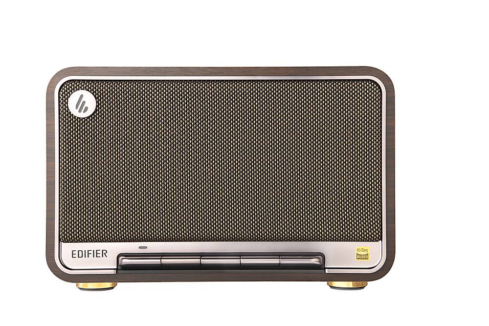 Edifier - D32 Portable Bluetooth 5.3 Wireless Speaker with Apple AirPlay High Resolution Audio and 11 Hour Battery Life - Black Walnut