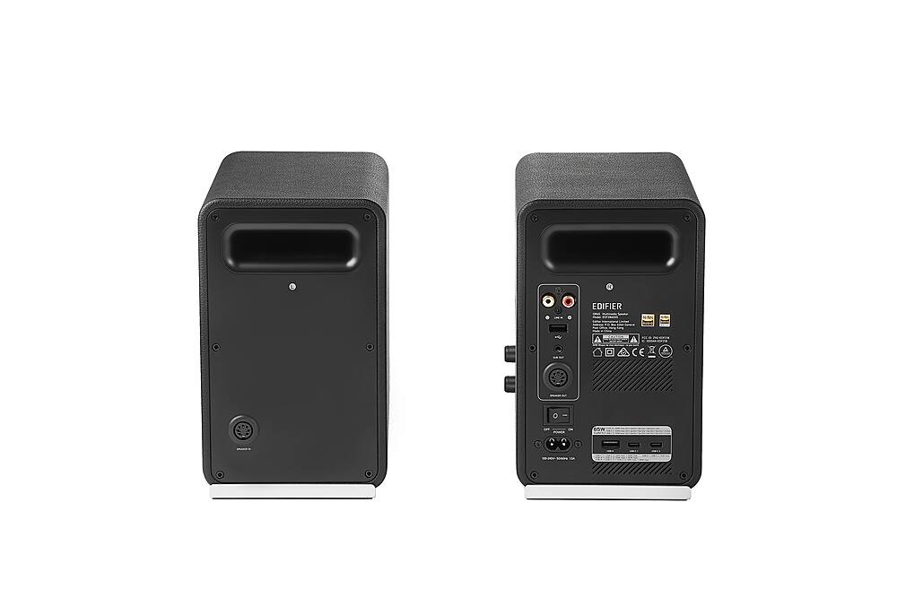 Alt View 7. Edifier - QR65 5.3 Bluetooth Multimedia Speaker System with 65W GaN Charging, Lighting Effects, and Strong Base (Pair) - Black.