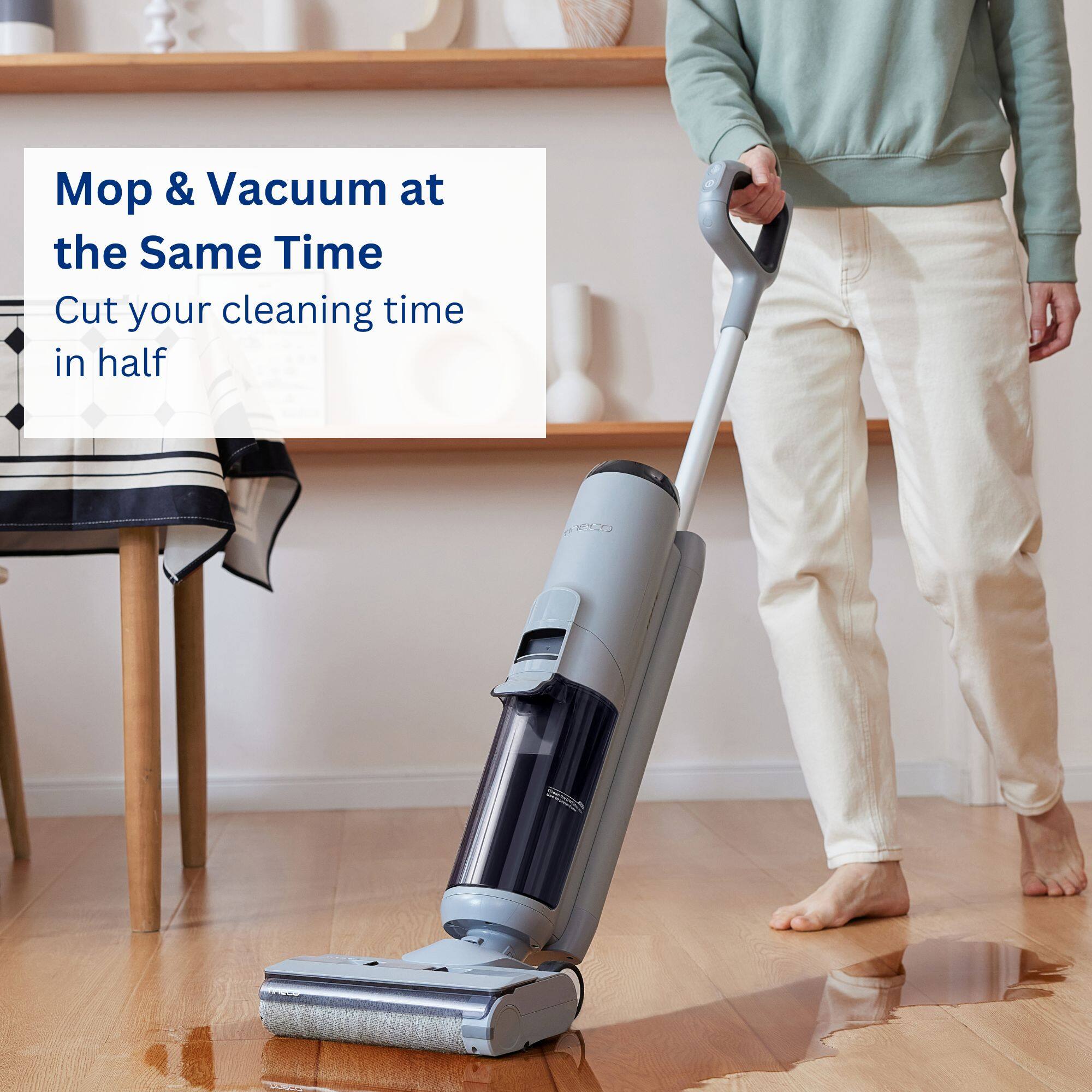 Mopping & Vacuuming at the Same Time Cut your cleaning time in half
