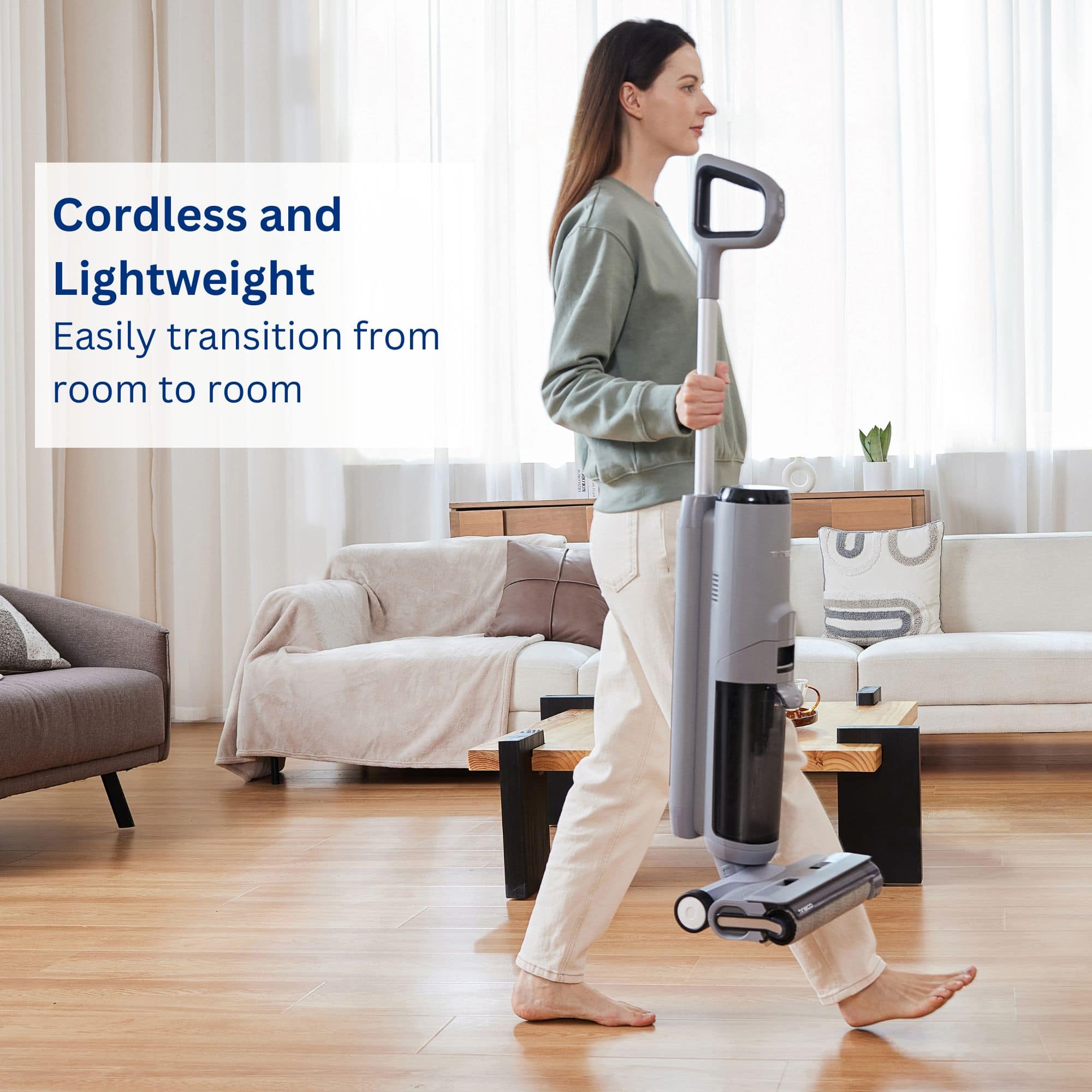 Cordless and Lightweight: Easily transition from room to room.