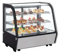 Premium Levella - 4.2 cu. ft. Countertop Refrigerator Display Case - Black - Front_Zoom