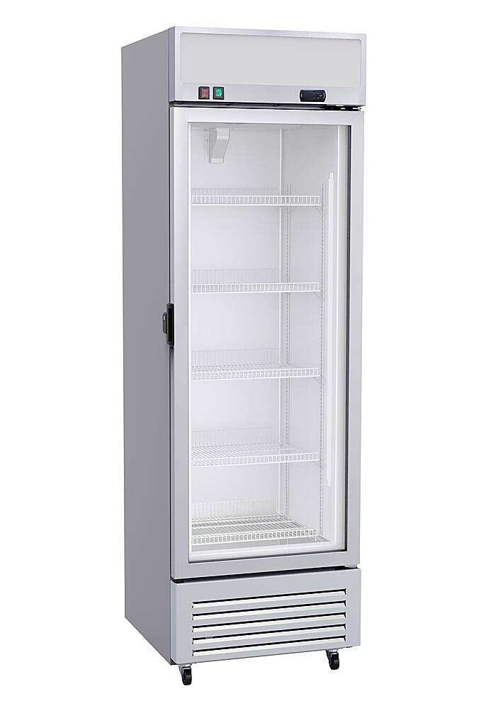 Front. Premium Levella - 11.6 cu. ft. Single Door Display - Stainless steel.