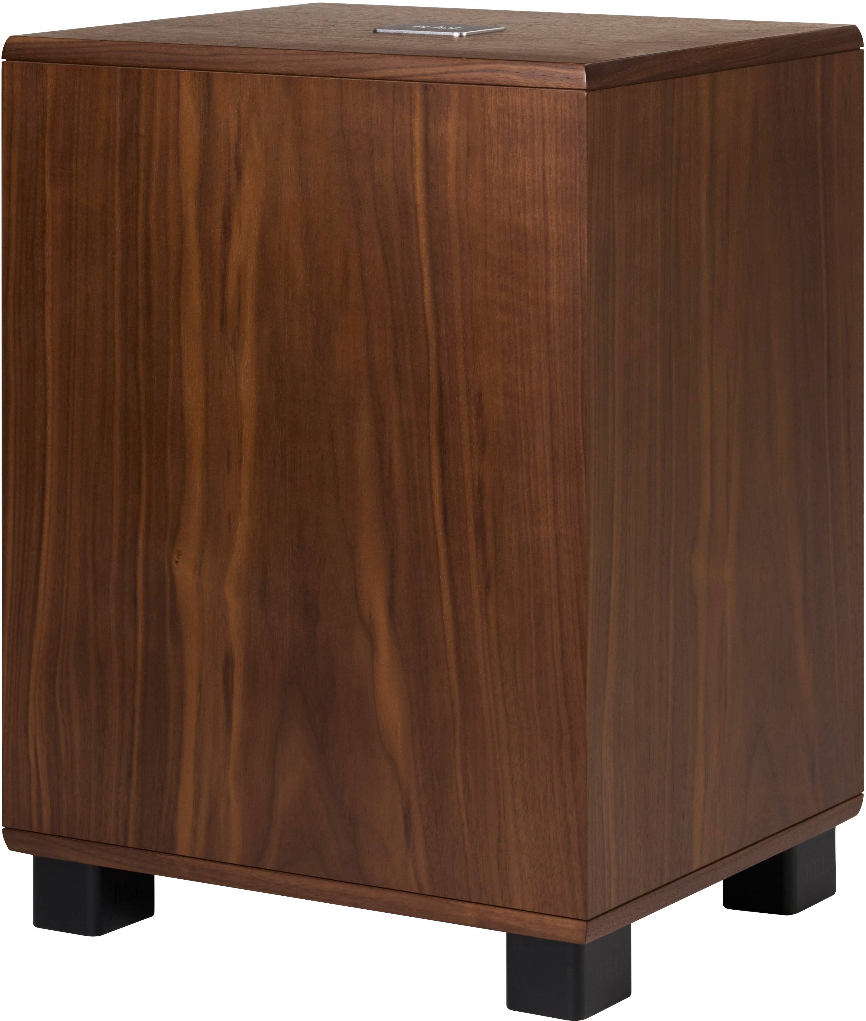 Angle. REL - Classic 99 Walnut Subwoofer - Walnut.