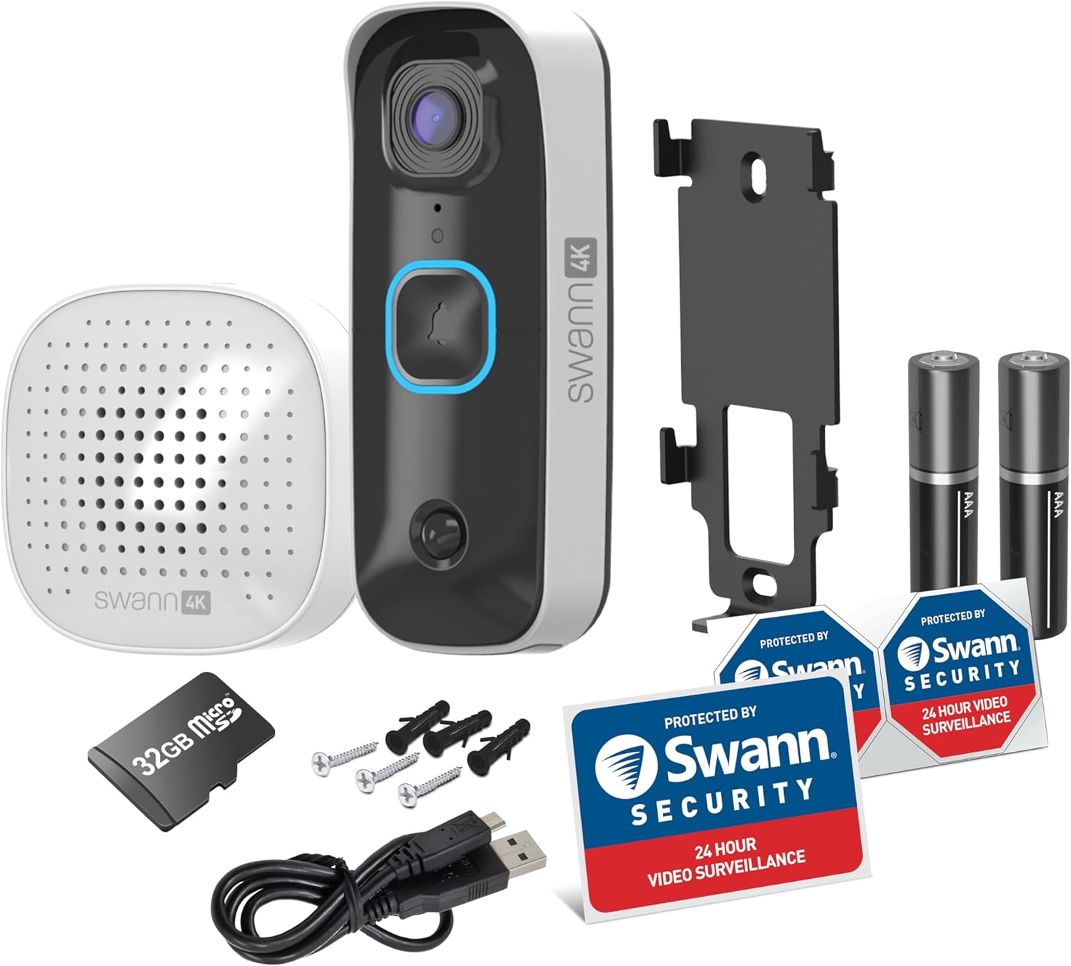 4K Swann Security Camera with 32GB Memory Card and Protected by Swann.