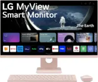 LG - MyView 27" Full HD IPS 60Hz Smart Monitor with Wireless Keyboard and Mouse (HDMI, USB-A) - Pink - Front_Zoom