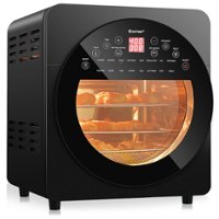Costway - 16-in-1 Air Fryer Oven 15.5 QT Toaster Oven Rotisserie Dehydrator w/ Accessories - Black - Front_Zoom