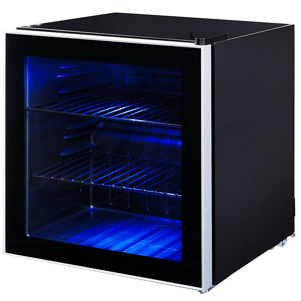 Alt View 18. Costway - 60 Can Beverage Refrigerator Beer Wine Soda Drink Cooler Mini Fridge Glass Door - Black.