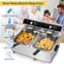 Dual Tanks Electric Deep Fryer: Thickened stainless steel, Accurate Temperature Control, Rapid Heating, Safety Protection, Easy to Clean.